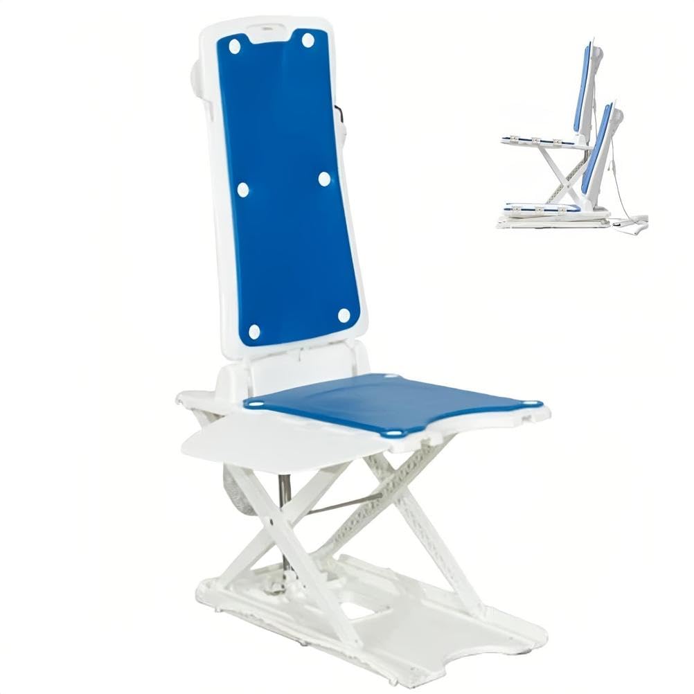 Montascale Elettrico, Alzati Piedi Indipendentemente Pavimento, Altezza Regolabile, Supporta Fino a 136 kg, Montscale per Anziani, per Anziani e Disabili