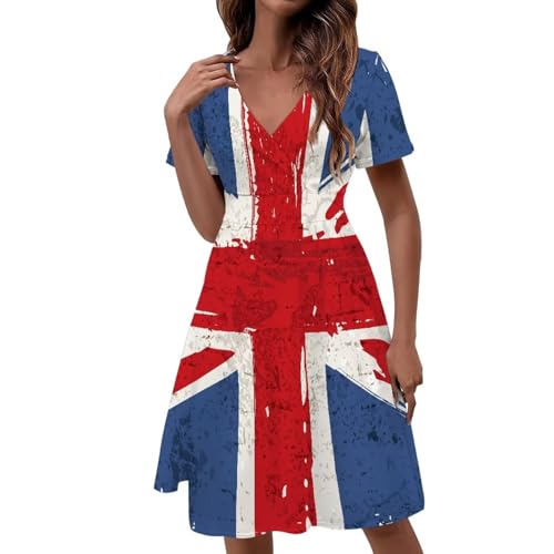 Image of Women's Summer Formal Dresses Short Sleeve Wrap V Neck Dresses Bridesmaid Wedding Guest Dress with Pockets