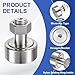 uxcell 2Pcs Cam Follower Track Runner Bearings CF20/KRV52 X Needle Roller Stud Track Bearing, 52mm Roller Diameter, M20 Stud Type for Machine Tool Guide Rail (Hexagon Socket)