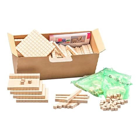 WISSNER aktiv lernen - Dienes Klassensatz zum Dezimalrechnen 432 Teile - RE-Wood Cover