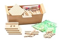 WISSNER® Dienes Klassensatz Naturfarben für Kinder ab 6 Jahren - Interaktive Lernspiele für die Förderung der Kompetenzen - Spielzeug bestehend aus 432 Teilen aus RE-Wood