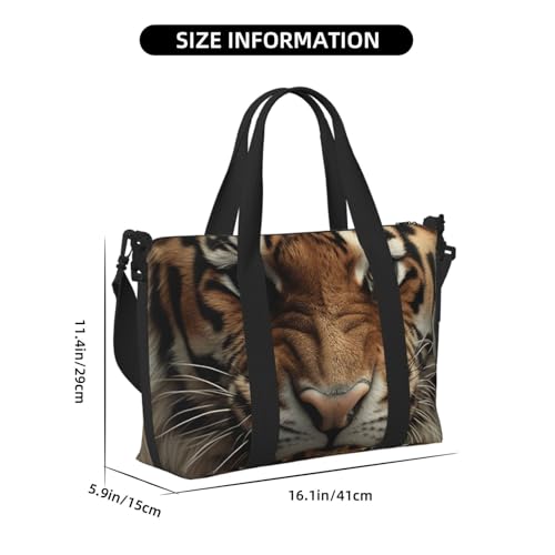 Angry Tiger Duffle Bag for Men Women Gym Bag with Shoes Compartment Travel Bags Lightweight Overnight Bags2