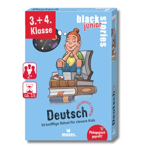 Cartes Black Stories Junior moses progresser en allemand sans s'ennuyer