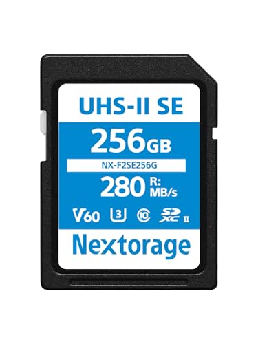 Nextorage 日本メーカー UHS-II V60 256GB SDXC SDカード 最大読出し速度280MB/s 最大書込み速度170MB/s 4K録画 NX-F2SE256G ネクストレージ メモリカード