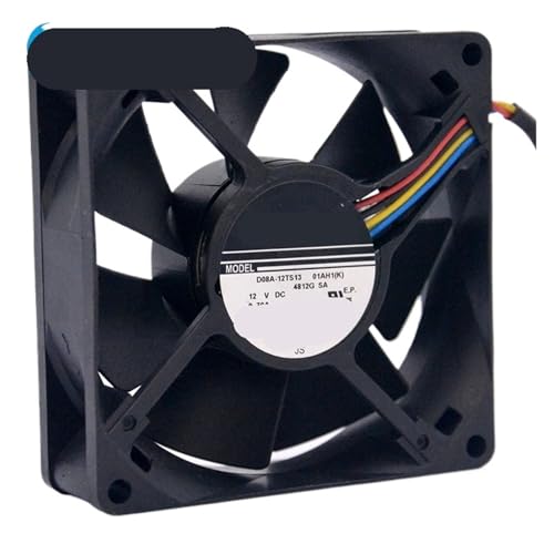 Ventilador CC 12V 80x80x25mm D08A-12TS13 con 4 cables 2