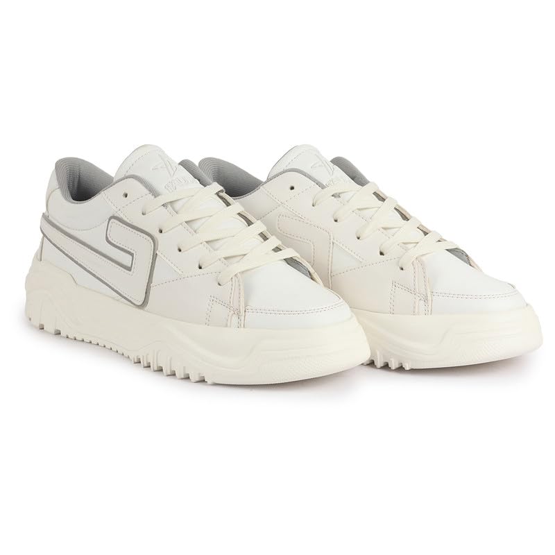 Image of FAUSTO Men's Low Top Chunky Lace-Up Sneaker Shoes|Low Ankle Casual Shoes|All Day Comfortable Sneakers