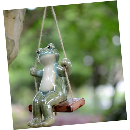 POPETPOP Keramik Frosch Skulptur Hängende Gartendeko Figuren...
