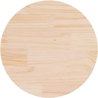 Solid Wood Round Table Top 19.7 Inch Diameter x 1 Inch Thick, Unfinished Pine Circle Tabletop for Dining Room, Kitchen, Coffee Table, DIY Furniture Projects, Sturdy Natural Wood Surface