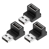 日本の中小企業 MSL FORCE USB-Aオス to USB-Aメス USB3.2 変換アダプタ 10Gbps 高速データ転送 L字 U字 直角 3A 小型 軽量 プラグ&プレイ wxm-10g (Eタイプ, 3個セット(3個目タダ))