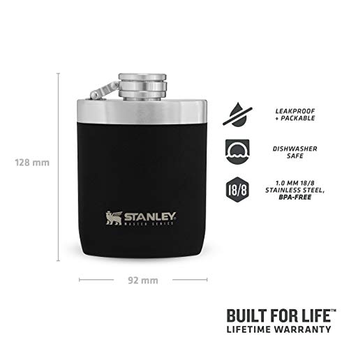Stanley Master Unbreakable Hip Flask 0.23L / 8OZ Foundry Black – BPA-vrije heupfles - Roestvrijstalen zakflacon… - Afbeelding 4
