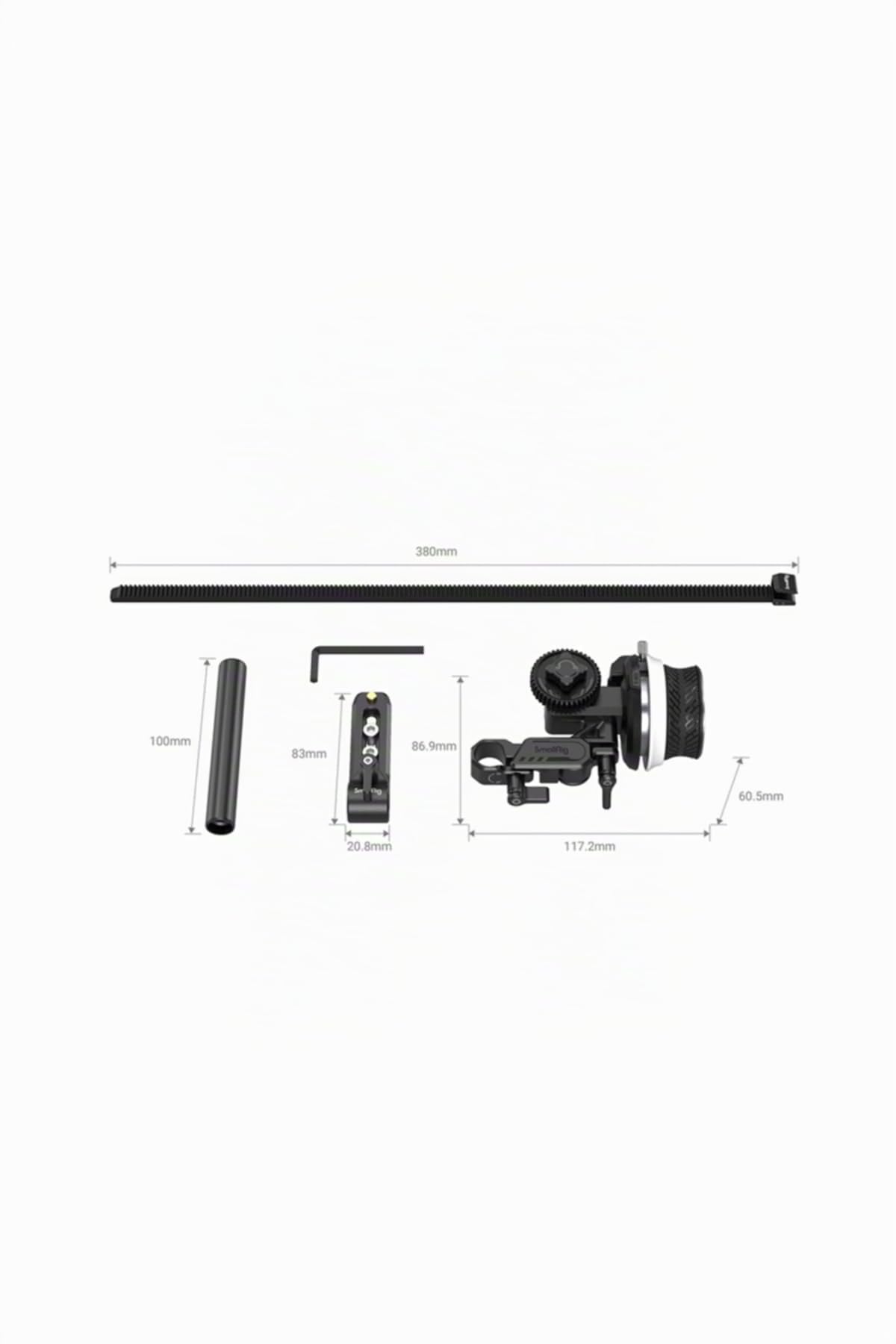 SMALLRIG Mini Follow Focus Zoom Controller per Fotocamere DSLR e Mirrorless, Compatibile con Varie Dimensioni di Obiettivi - 3010C