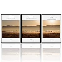 3 Piece Framed Canvas Wall Art SunsetCanvas Prints Home Artwork Decoration for Living Room,Bedroom - 16