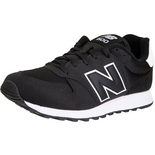 New Balance 500 Sneaker Trainer Schuhe (Black White, EU Schuhgrößensystem, Erwachsene, Numerisch, M, 43)