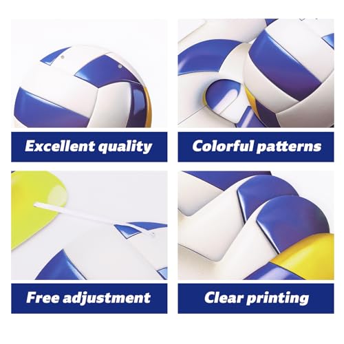Image of Sport Birthday Banner, 3D Sport Theme Happy Birthday Banner (Volleyball) | Decoration Funny Ball Themed Party Supplies Suitable for Kids Teenagers Adults