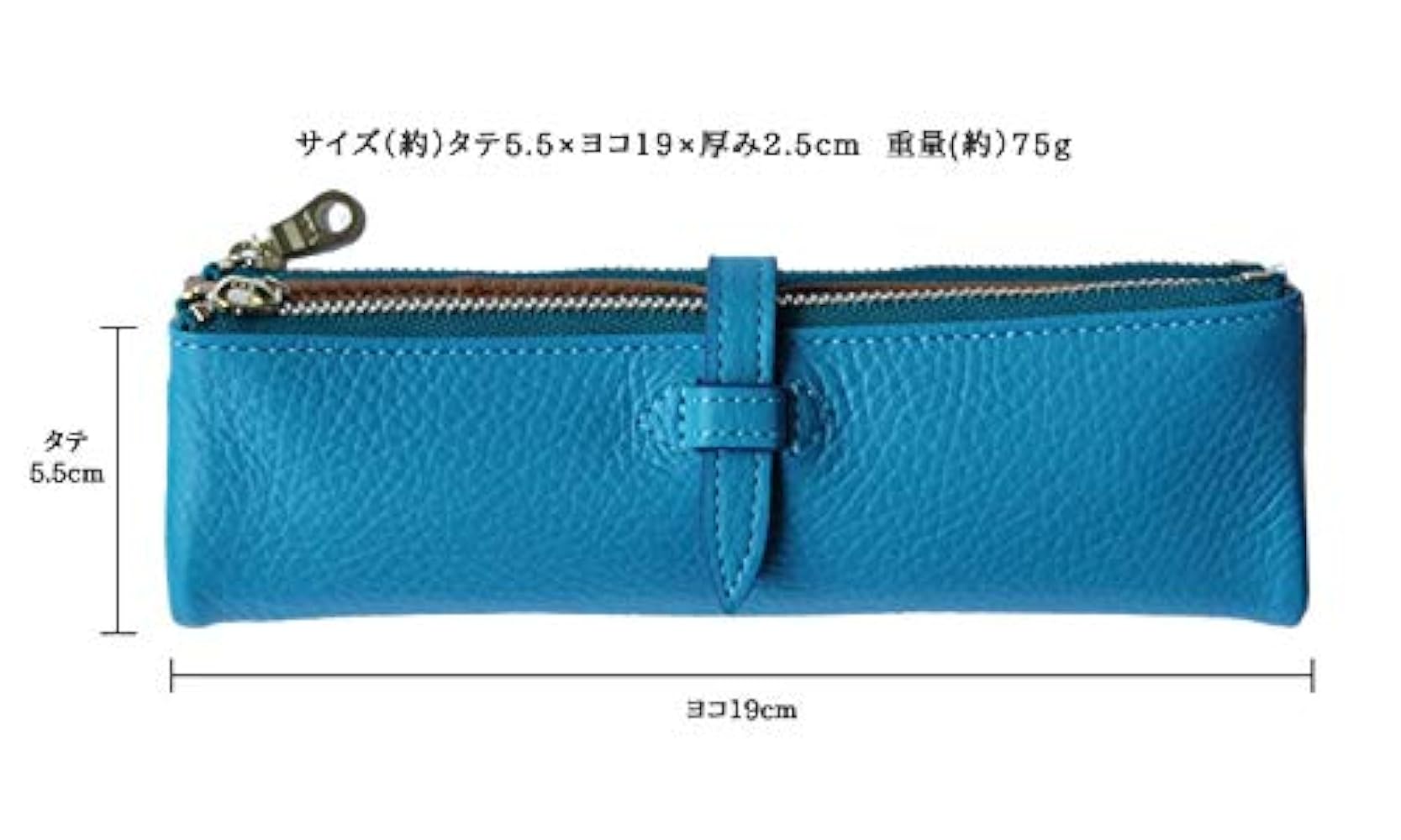 ルポペンケース　C CCOMPANY ルポ・ペンケース 1本差し ファスナー イタリアンレザー使用
