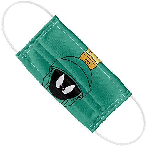 Popfunk Looney Tunes Marvin Face 1-Ply Reusable Face Mask Covering with Adjustable Nose Wire, Unisex