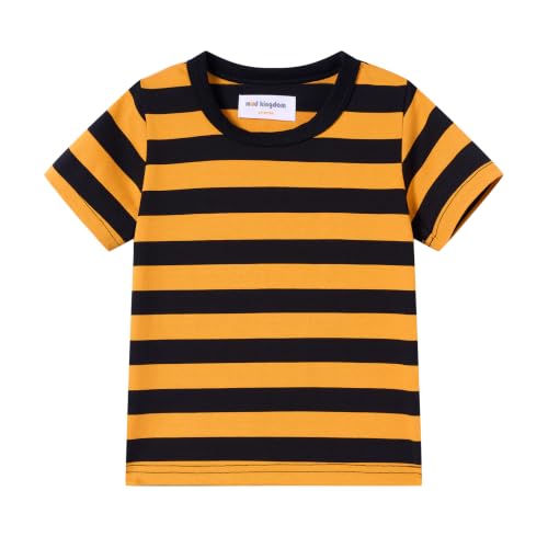 Image of Mud Kingdom T-Shirt for Boys Short Sleeve Plain Cotton Classic Summer Casual Stripe