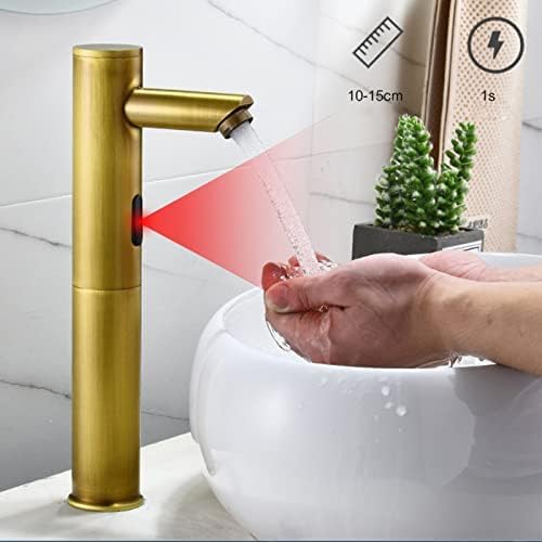 Grifos con sensor para lavabo de baño altos mecánicos automáticos frío y calor 7