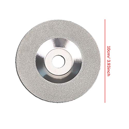 Meule à béton, Disques de meulage diamant 100mm argent 2 pcs verre bijoux roche lapidaire