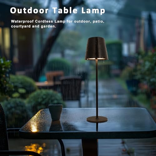 Kakanuo Cordless Table Lamp, 3 Color Stepless Dimming, 5000Mah Rechargeable Battery Powered thumb #3