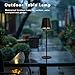 Kakanuo Cordless Table Lamp, 3 Color Stepless Dimming, 5000mAh Rechargeable Battery Powered, Outdoor LED Lamps, for Dining Room, Living Room, Bedroom, Bar, Cafe, Restaurant, Patio, Camping - Black