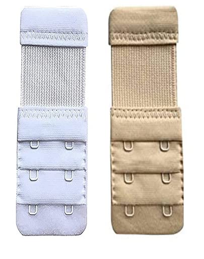 lpx � Bra Hook Extender-2 Hook - 3 Rows (with Extra Elastic) Save Your Bra Increase WHITE,CREAM COLORS-picture-32