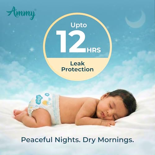 Image of Ammy KoolKids Baby Diaper Pants Size NB (44 pcs) Upto 3 kg | Cottony Soft, 12hr Leakproof & Rash-Free Protection | Quick Absorption with ADL Magic Gel for All-Day Dryness & Comfort