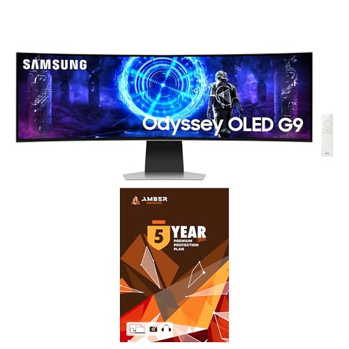 Samsung LS49DG956SNXGO 49 Inch Odyssey OLED Dual QHD Curved Gaming Monitor with 5 Year Amber Protection Plan (2024)