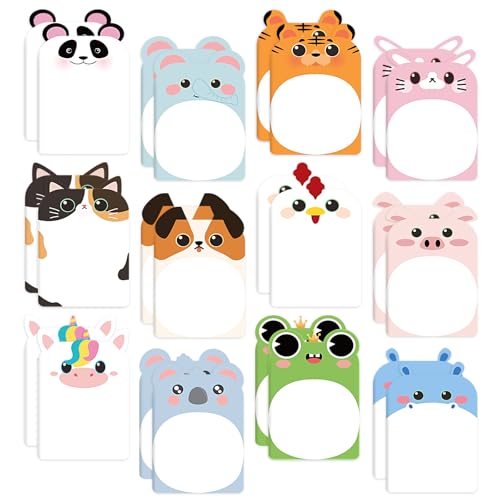 BESARME 24 Packs Mini Notebooks for Kids, Cute Animal Small Pocket Notepads Lined Mini Journal Easter Basket Stuffers Classroom Prizes Gifts Birthday...