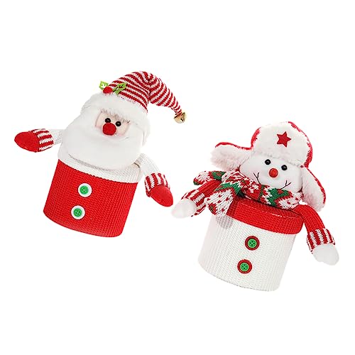Caja portaobjetos navideños de tela ideal para regalar dulces a amigos 2