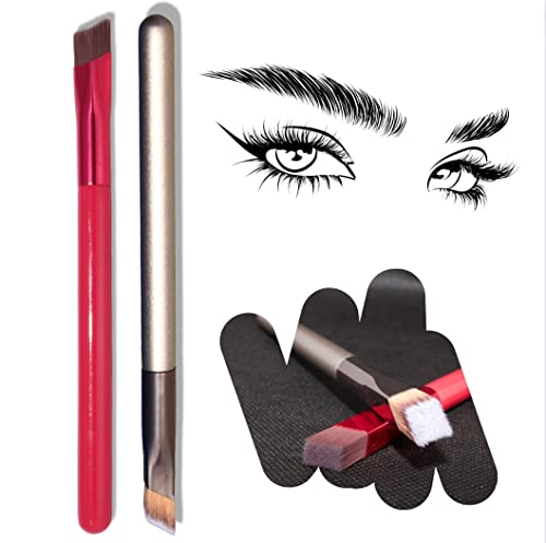 COSPLANAT Realistic Eyebrow Brush, 2Pcs, Multifunction Eyebrow Brush, Angled Eyebrow Brush, Square Eyebrow Brush