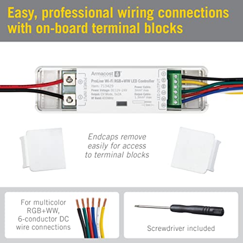 Image of Armacost Lighting ProLine Multicolor RGB+WW Wi-Fi LED Controller 713429