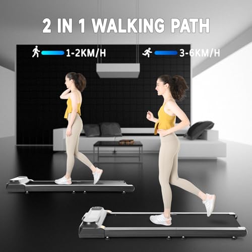 BUYER EMPIRE Folding Walking Treadmills for Home Foldable Running Pad 180° Under Desk Running Machine 1.0-6.0 KM/H | Remote & APP Control | LED Display | Bluetooth Speaker | 2 HP Motor - Image 8