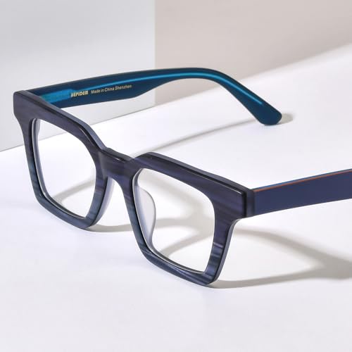 Image of HEPIDEM Matte Multicolor Acetate Glasses Frame Men Vintage Square Eyeglasses Optical Spectacles 9289