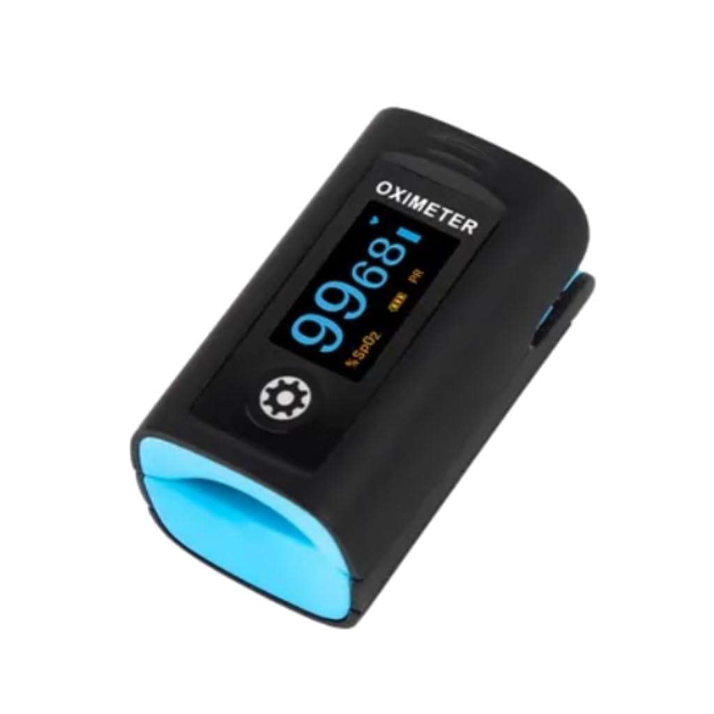 AIKA Finger Tip Pulse Oximeter | High Accuracy | SPO2 | Perfusion Index | OLED Display | CE Certified | Heart Rate - Black (60A)-image-45