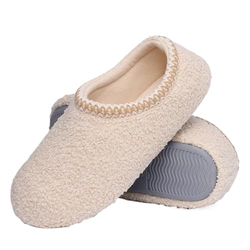 Chaussons en fourrure femme pour hiver | Pantoufles plates chaudes