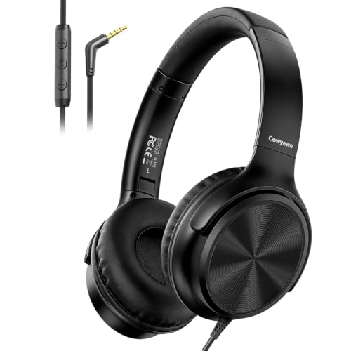 Cowyawn Over Ear Headphones Wired, 3.5mm Foldable Wired...