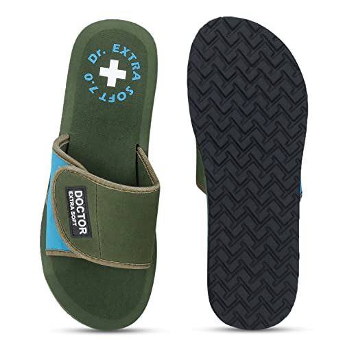 Image of DOCTOR EXTRA SOFT Women's Care Orthopaedic and Diabetic Adjustable Strape Super Comfort Dr Sliders Flipflops and House Slippers for Women's & Girl's Slides D-52