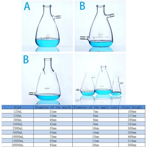 Flacon d'aspiration en verre de laboratoire de qualité supérieure - 2