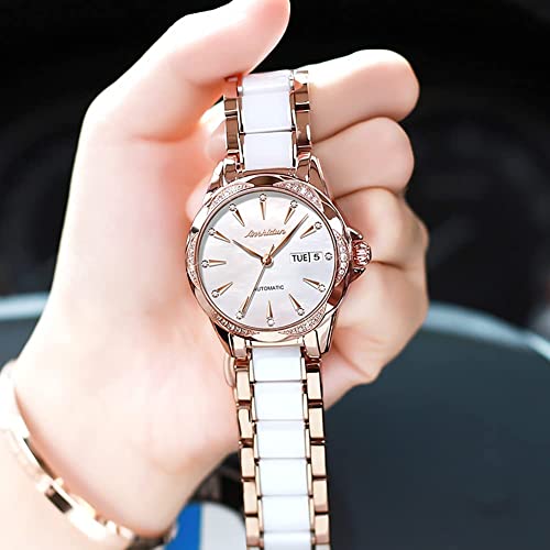 Image of OLEVS Watches Women with Date Silver Stainless Steel Luxury Ladies Watches with Small Writs Diamond Watches for Women Waterproof Elegant Dress Quartz Analog Women's Wrist Watches Reloj de Mujer