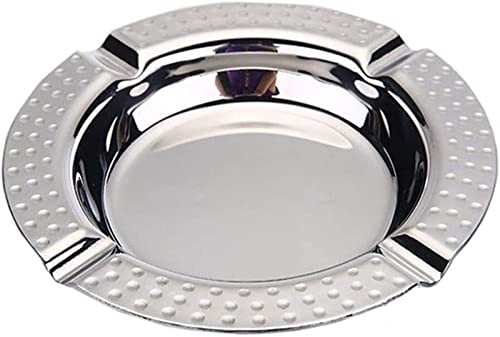TATSEN Personalisierter runder Aschenbecher aus Edelstahl, robuster Tischaschenbecher for draußen (Color : OneColor, Size : A)