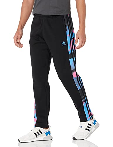 adidas Originals Men's Camouflage Series Sweatpants, Black/Pulse Blue, Small