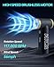 KiCA Electric Air Duster - Jet Fan 2S Rechargeable Air Duster, 117000RPM Brushless Motor, Metal Shell, 56 MPH Wind Speed, Jet Dry Blower for Keyboard, PC, Car & Home Cleaning (Black)