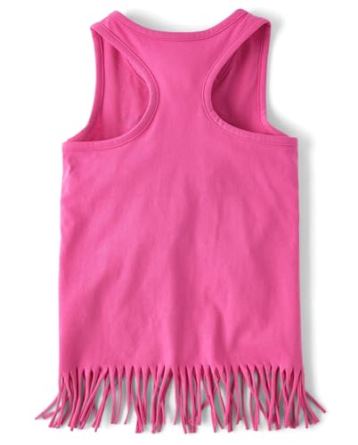 The Children's Place Girls' Graphic Fringe Tank Tops3