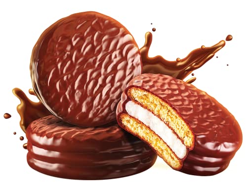ORION Choco Pie, Chocolate Coated Soft Biscuit, 4 x 12 Piece Pack