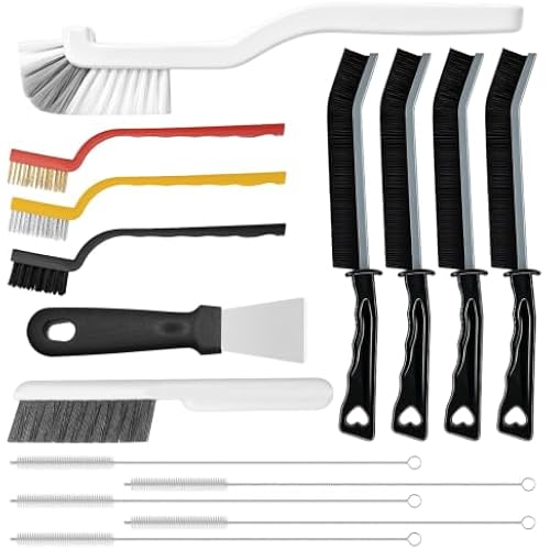 Crevice Cleaning Brush, Multifunctional Grout Brush and Straw Brush, 15 Pcs