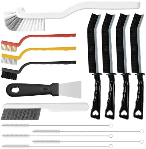 15pcs Crevice Cleaning Brush, Hard Bristle Scrub Brushes Tools, Multifunctional Grout Brush for Home, Bathroom, Ktichen, Wind