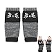 Crunier Fingerlose Handschuhe Damen Winter mit Langer Stulpe & Niedlichem Katzen-Print Wärmende Handschuhe Ohne Finger für Frauen, Strickhandschuhe Gestrickte Winterhandschuhe für Drinnen und Draußen