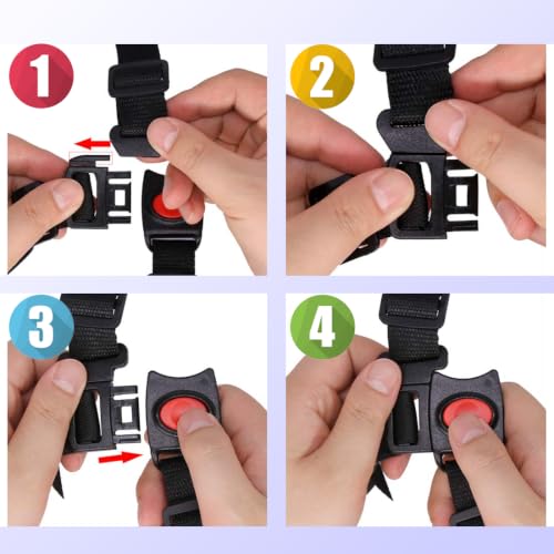 Image of 5 Point Harness Baby Seat Belt, Adjustable Harness Baby Safety Strap, Safety Child Seat Belt with 5 Pad for High Chair /Pushchair /Stroller for Kids Safe Protection-Black