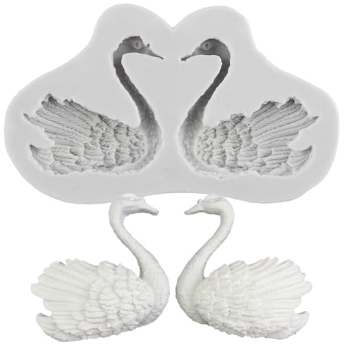 CANYANGMOLD Swan Silicone Molds Swan Candy Mold for Cake Decoration